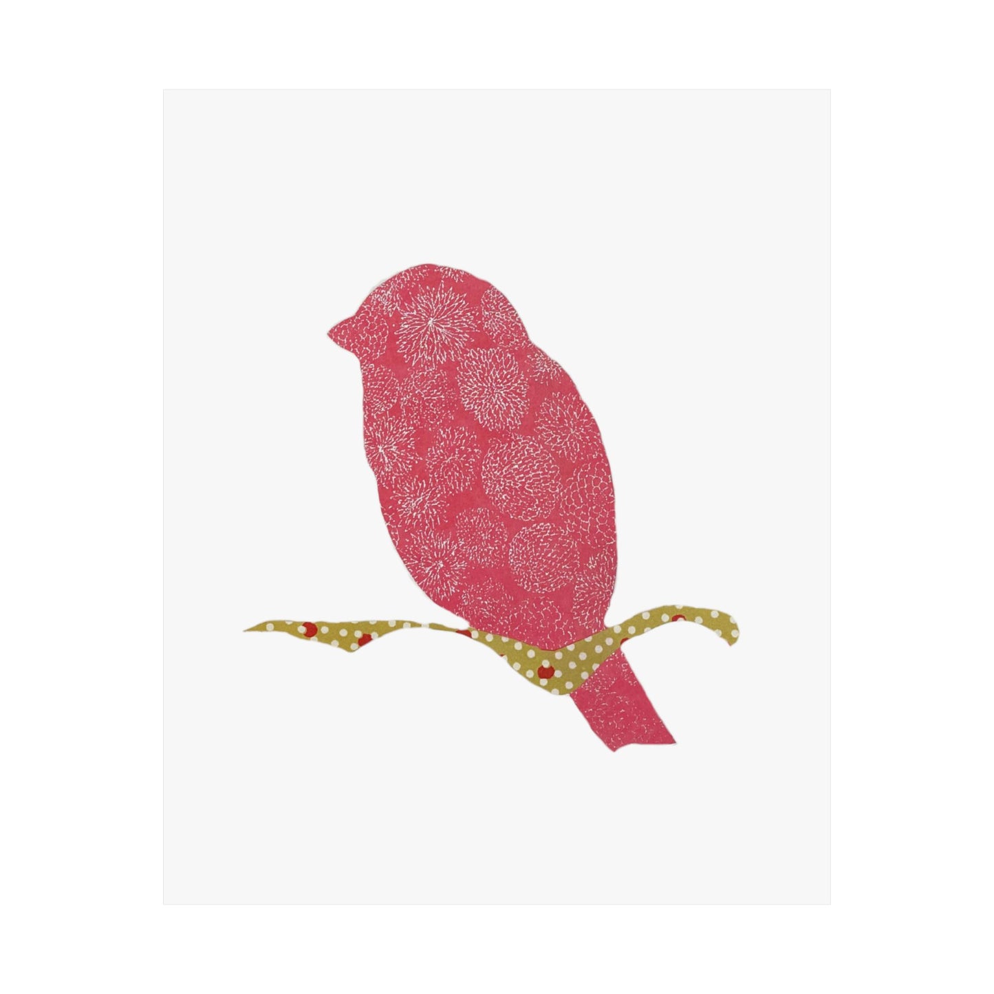 Silhouette POD - Pink Bird - Matte Vertical Posters