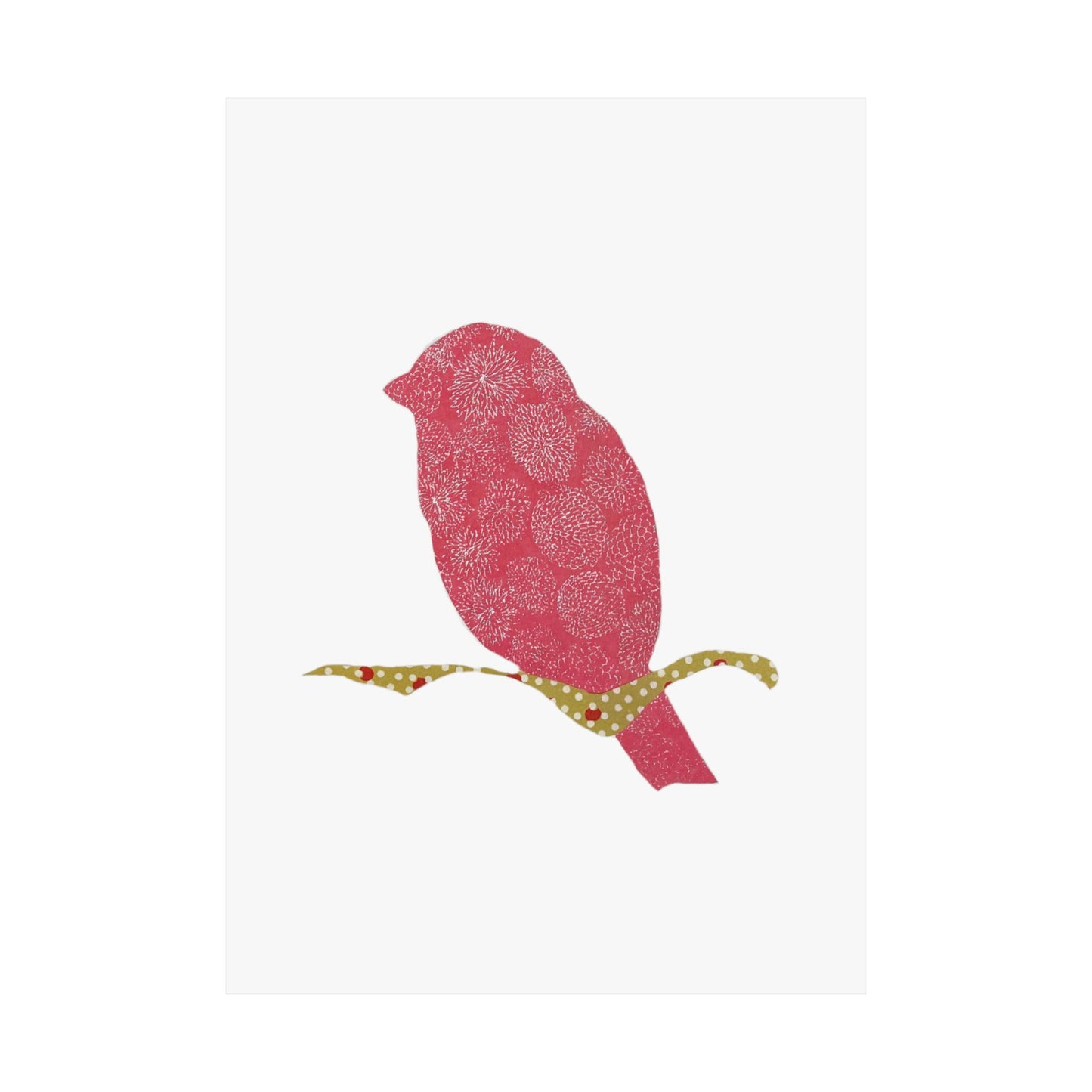 Silhouette POD - Pink Bird - Matte Vertical Posters