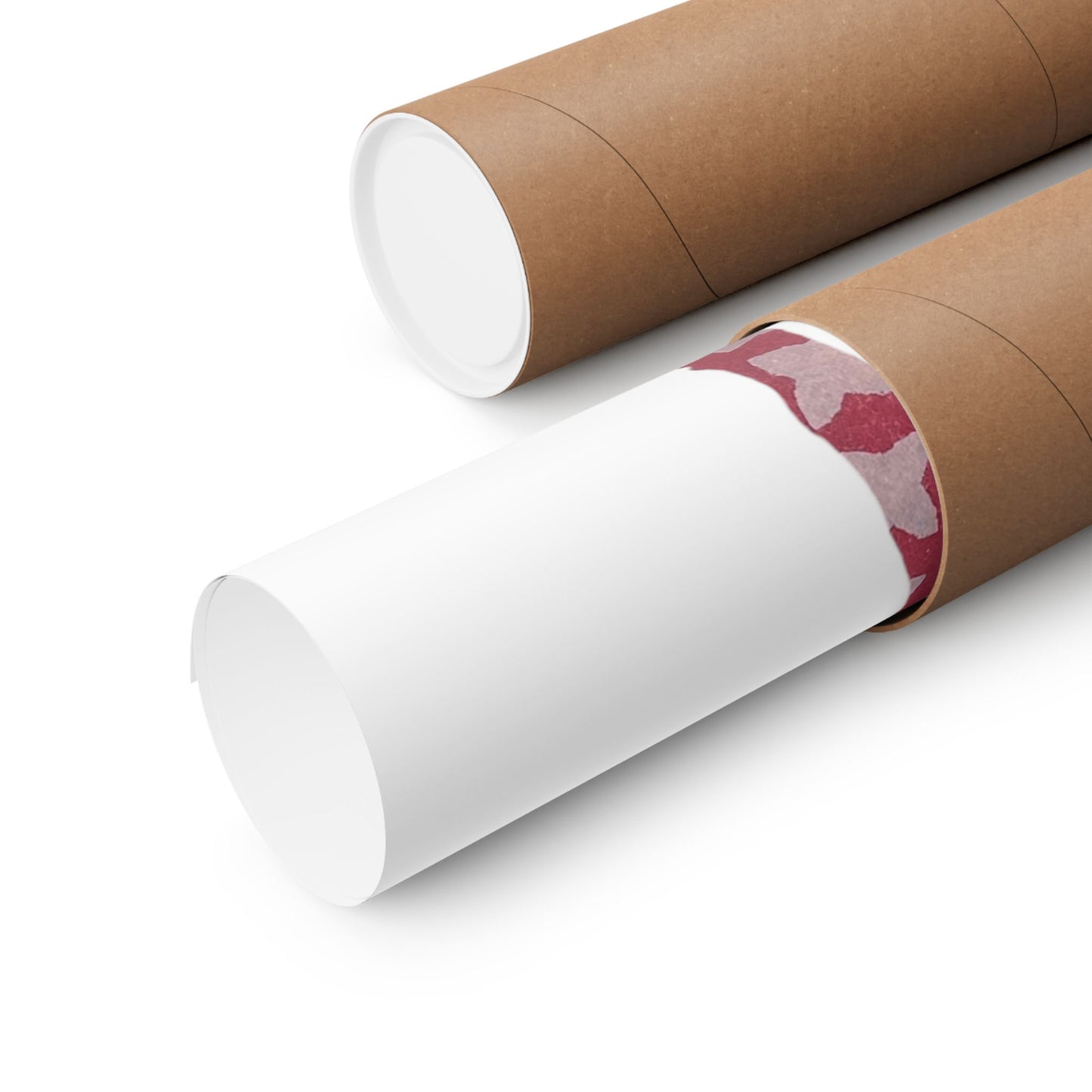 Silhouette POD - Playing Puppy Pink - Matte Vertical Posters