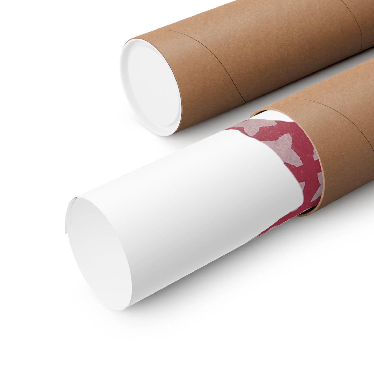 Silhouette POD - Playing Puppy Pink - Matte Vertical Posters