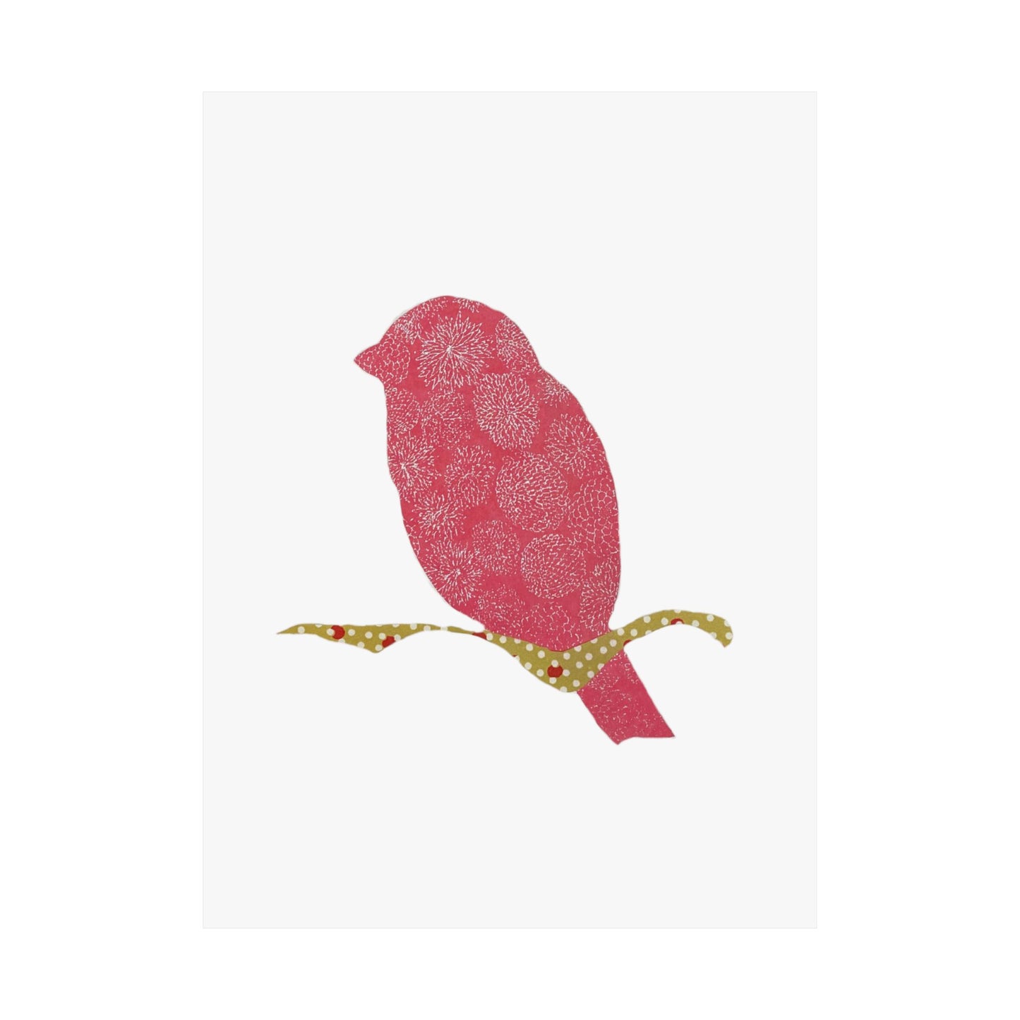 Silhouette POD - Pink Bird - Matte Vertical Posters