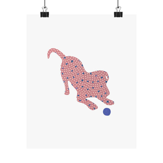 Silhouette POD - Playing Puppy - Matte Vertical Posters