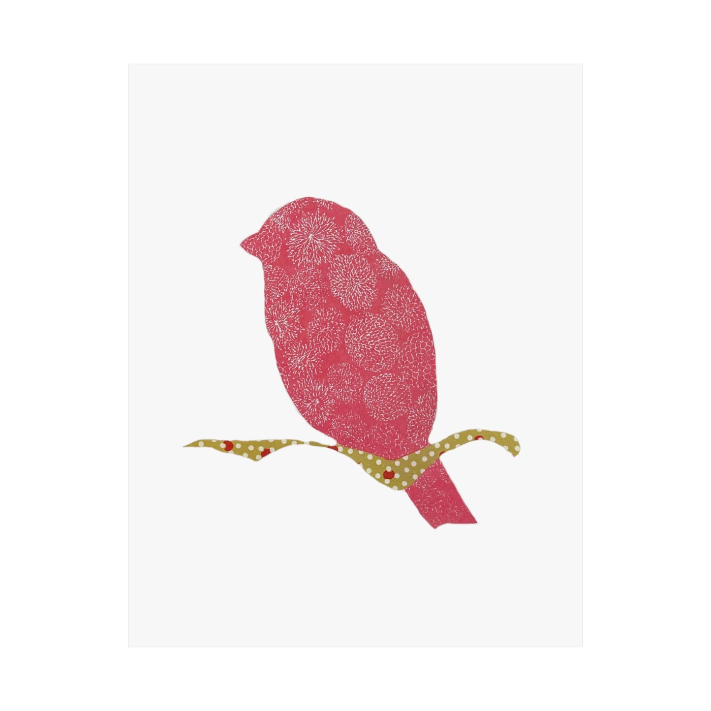 Silhouette POD - Pink Bird - Matte Vertical Posters
