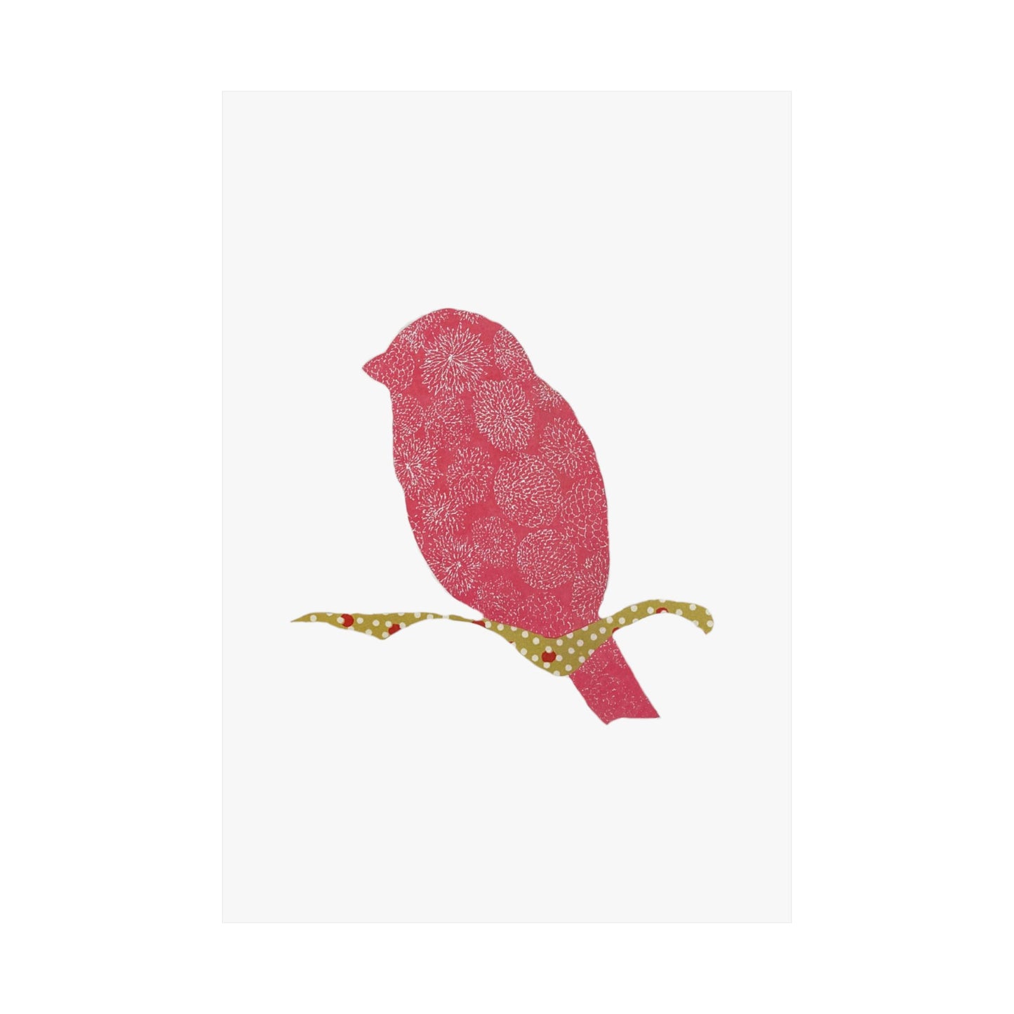 Silhouette POD - Pink Bird - Matte Vertical Posters