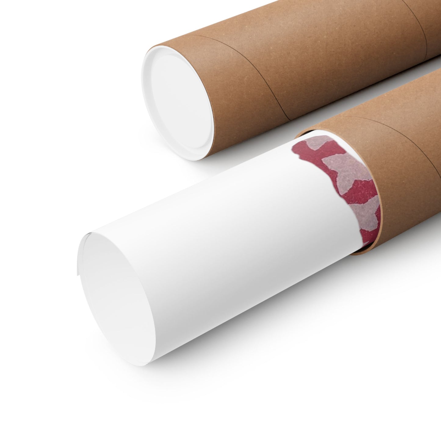 Silhouette POD - Playing Puppy Pink - Matte Vertical Posters