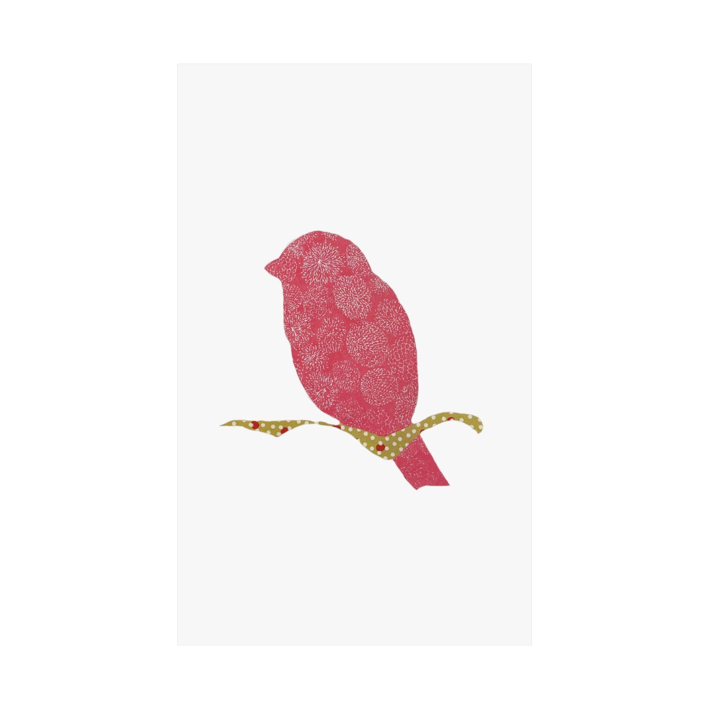 Silhouette POD - Pink Bird - Matte Vertical Posters