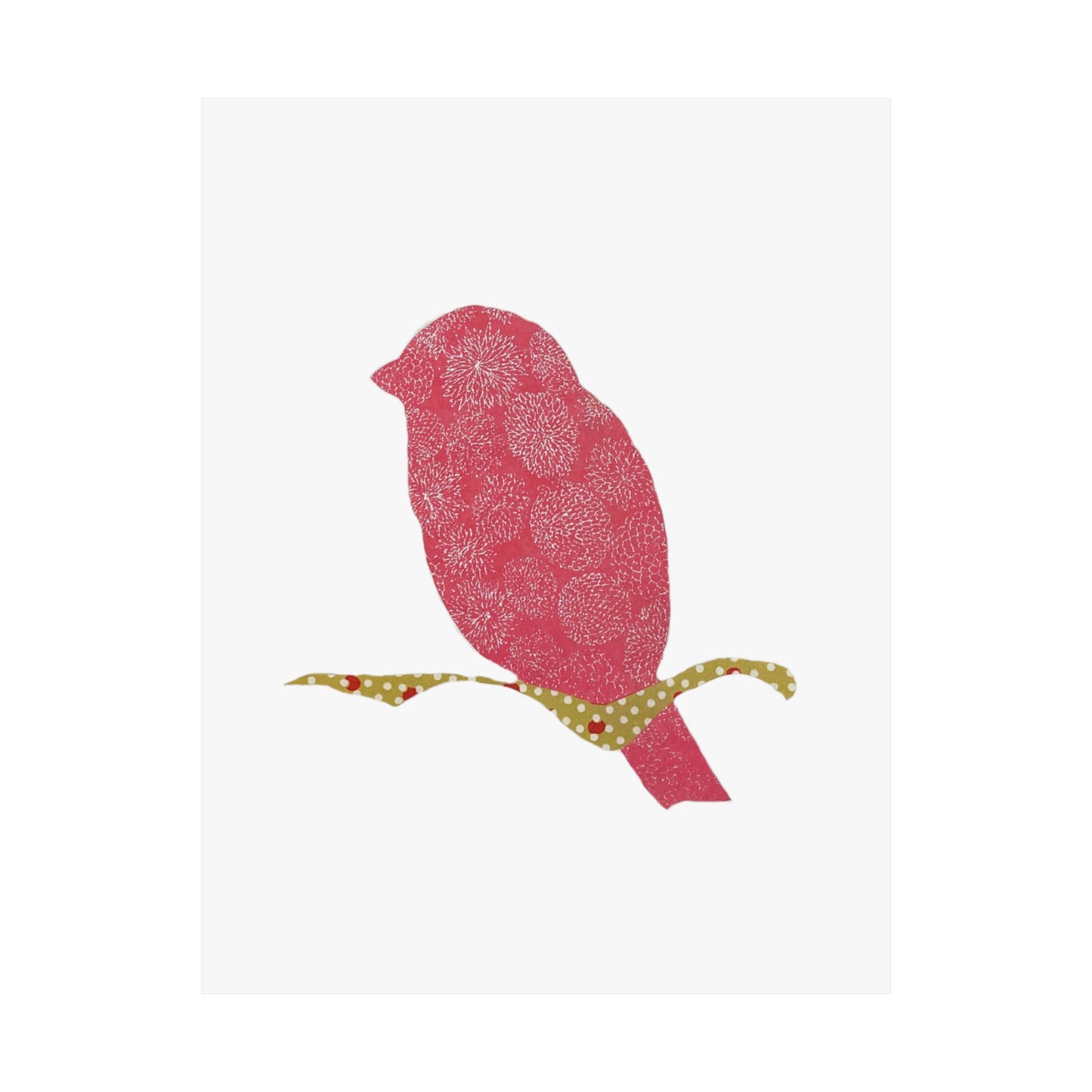 Silhouette POD - Pink Bird - Matte Vertical Posters
