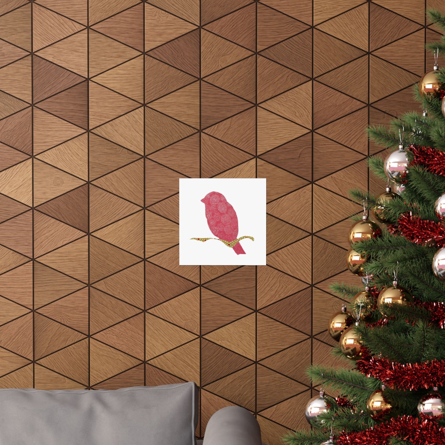 Silhouette POD - Pink Bird - Matte Vertical Posters