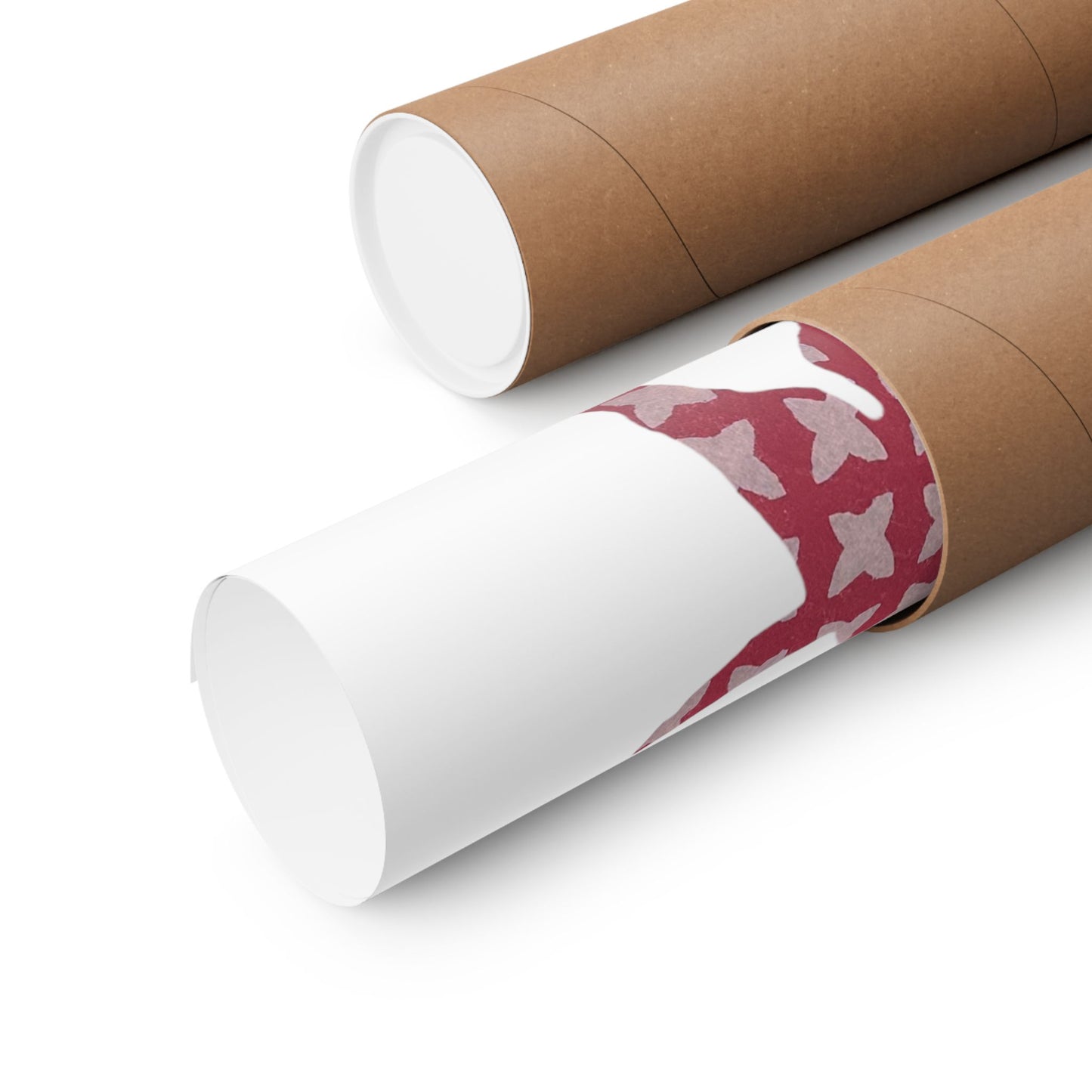 Silhouette POD - Playing Puppy Pink - Matte Vertical Posters