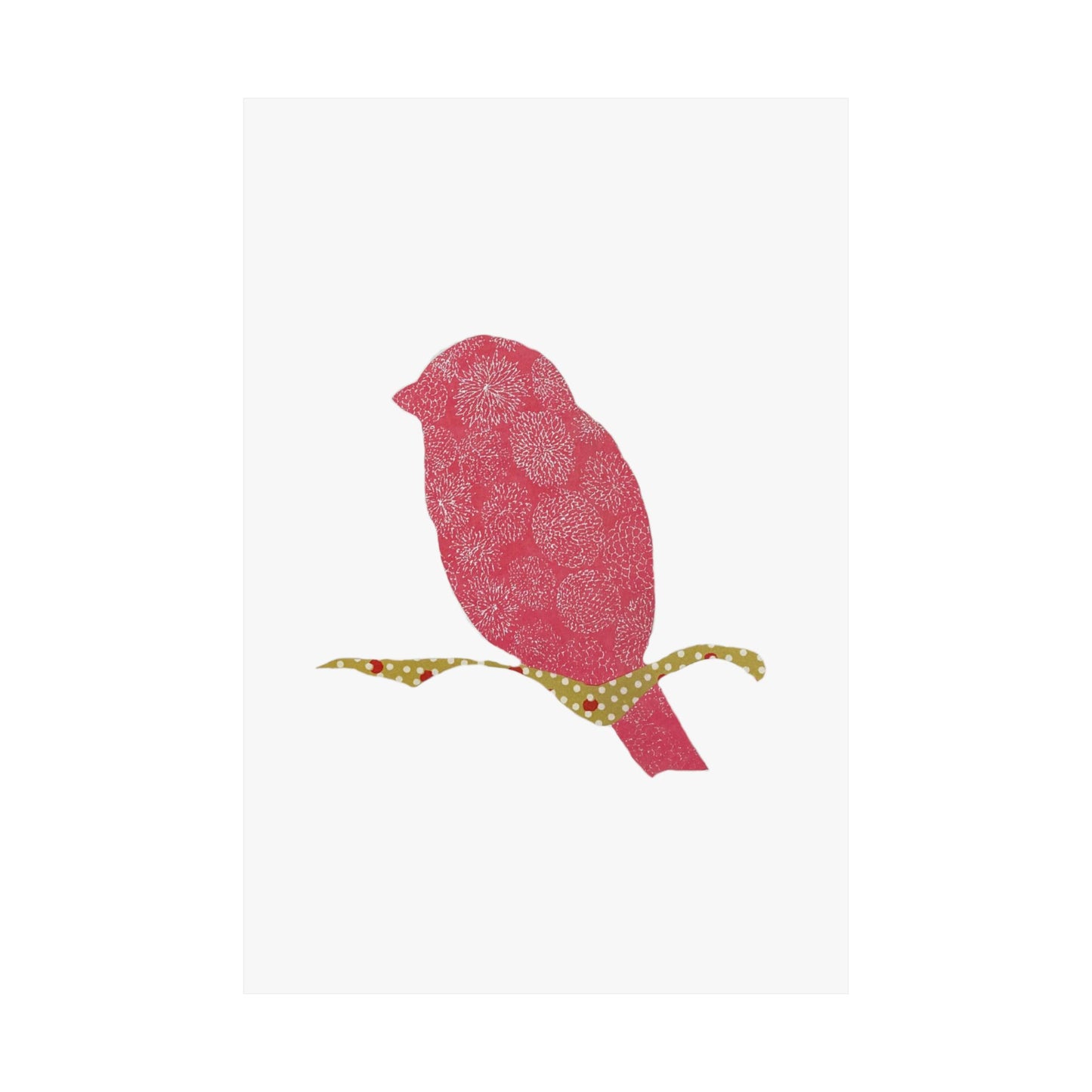Silhouette POD - Pink Bird - Matte Vertical Posters