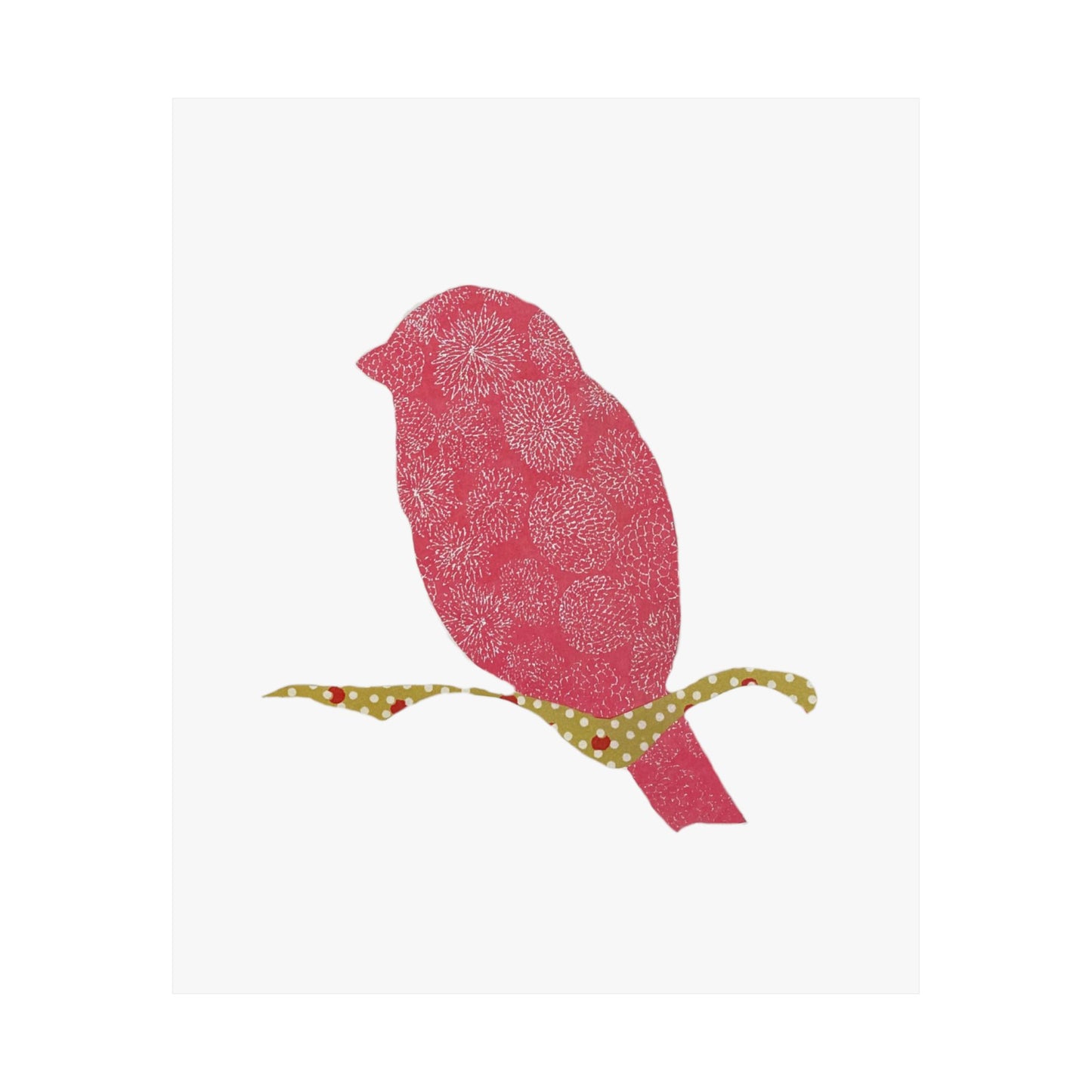 Silhouette POD - Pink Bird - Matte Vertical Posters