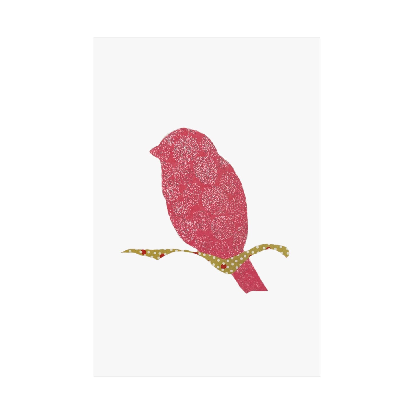 Silhouette POD - Pink Bird - Matte Vertical Posters